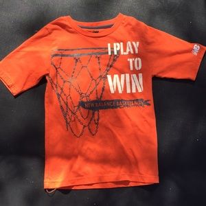 Boys oranges basketball tee